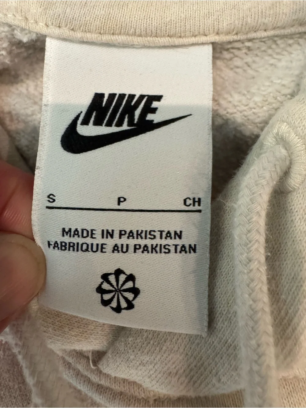 Nike Cream Pullover Hoodie with Embroidered Logo